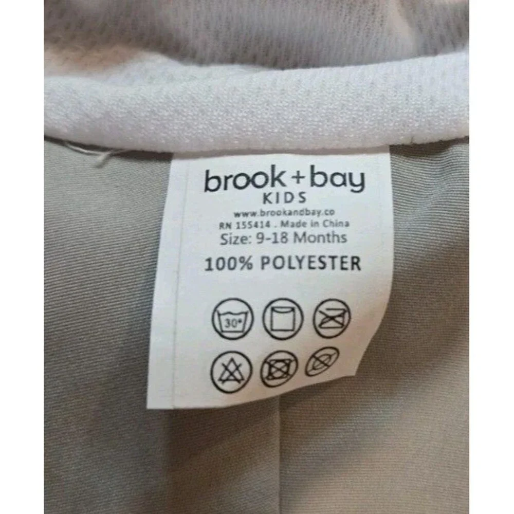 Brook + Bay Kids Beach Pool Sun Bucket Hat UPF 50 UV Protection 9-18 mo Tan